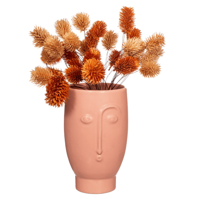 Sass & Belle Face Vase Matt Pink